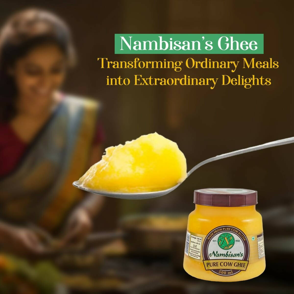 Nambisan'S Pure Cow Ghee | Natural and Organic Ghee | Desi Cow Ghee 