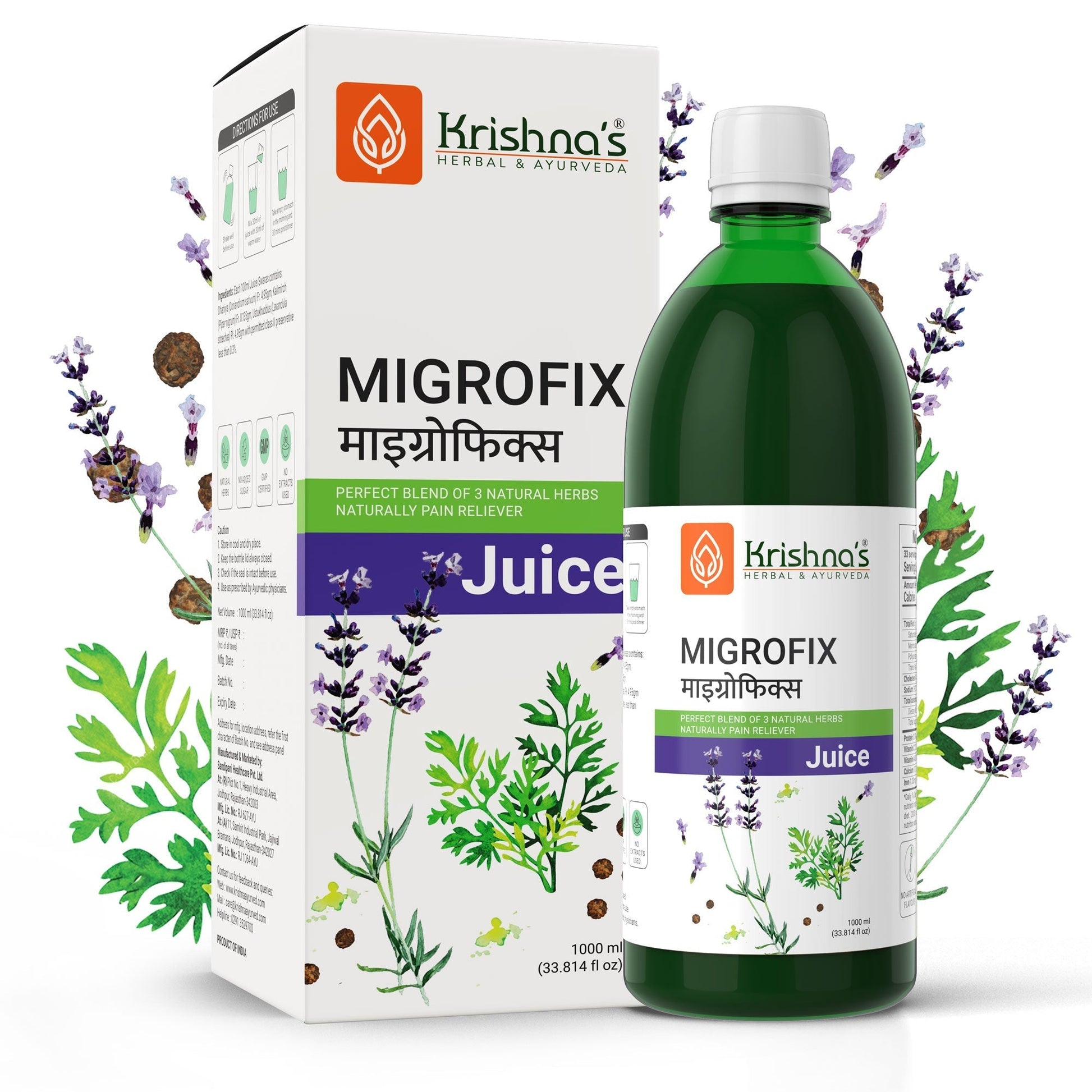 Krishna'S Herbal & Ayurveda Migrofix Juice 