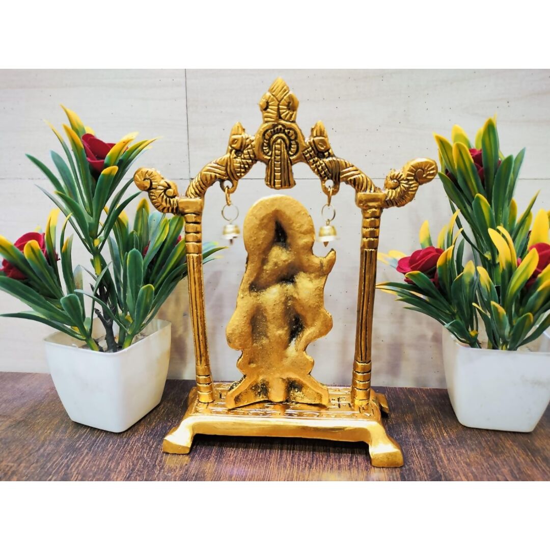 Labhcart Metal Gold-Polished Radha Krishna Idol 