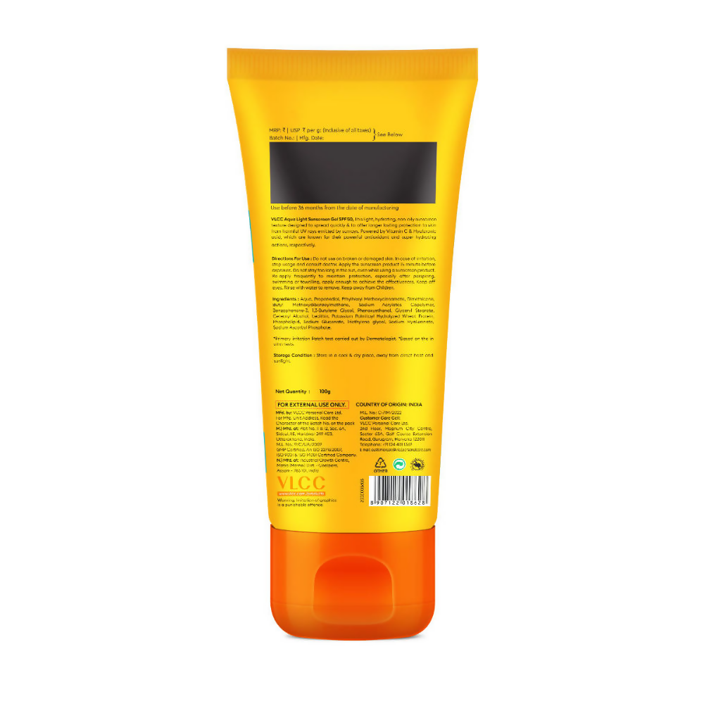 VLCC Aqua Light Sunscreen Gel SPF 50 PA++++  Grab2Buy VLCC Grab2Buy