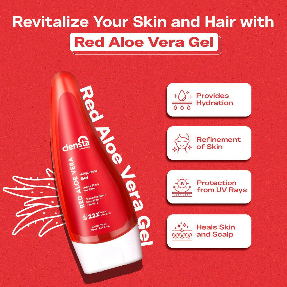 Clensta Red Aloe Vera Multipurpose Gel 