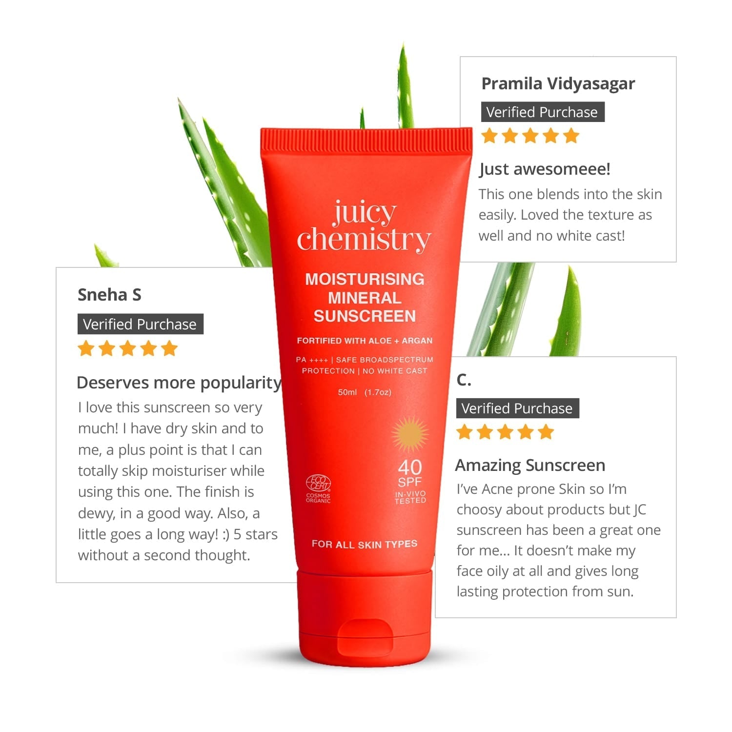 Moisturising Mineral Sunscreen" to "Mineral Sunscreen SPF 40 — Certified Organic 