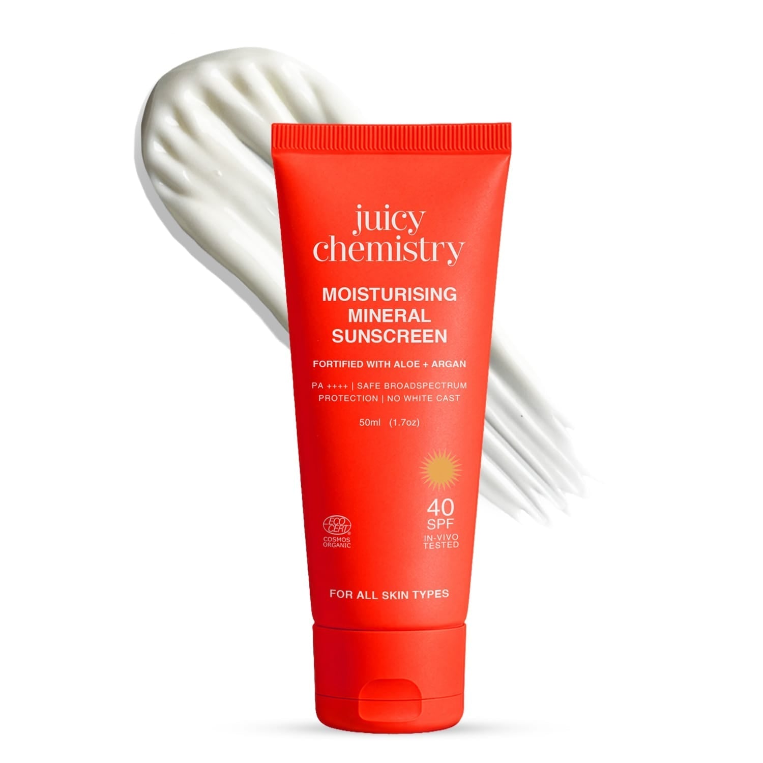 Moisturising Mineral Sunscreen" to "Mineral Sunscreen SPF 40 — Certified Organic 