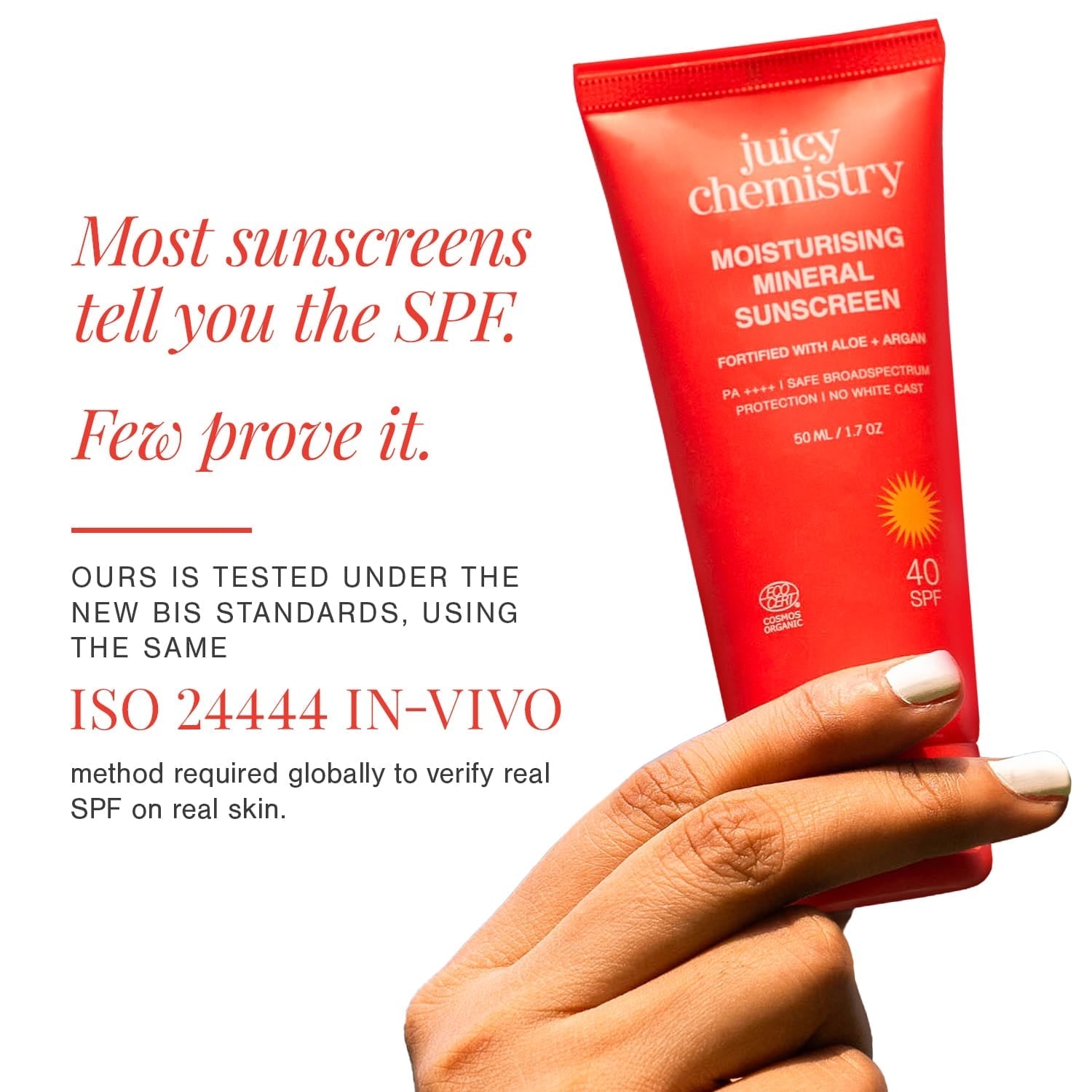 Moisturising Mineral Sunscreen" to "Mineral Sunscreen SPF 40 — Certified Organic 
