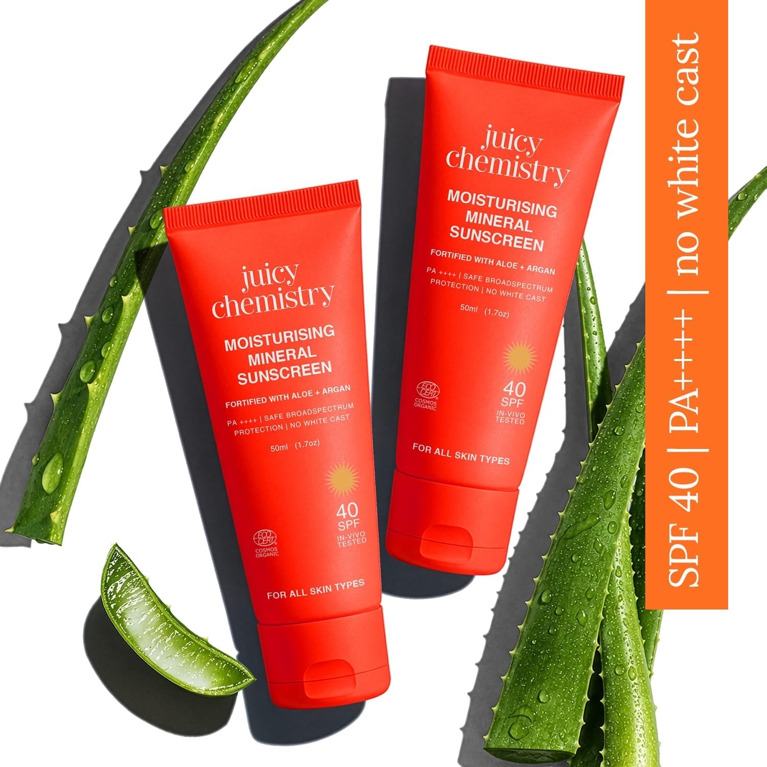 Moisturising Mineral Sunscreen" to "Mineral Sunscreen SPF 40 — Certified Organic 