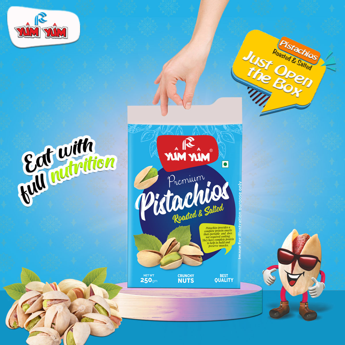 Yum Yum Roasted & Salted Pistachios Box  Grab2Buy Yum Yum Grab2Buy