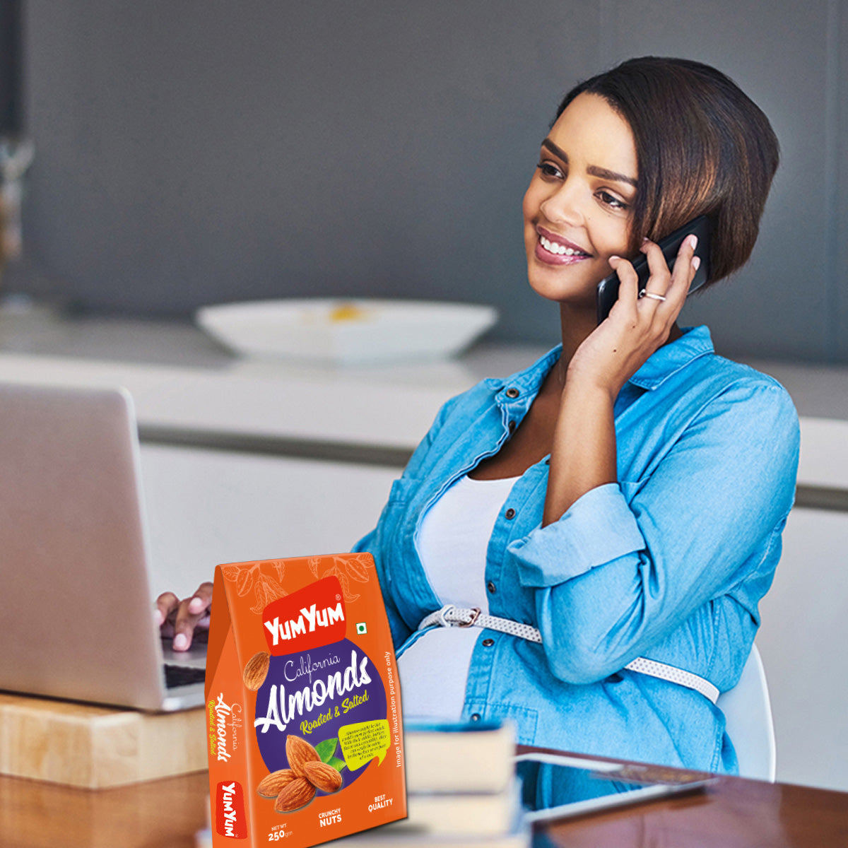 Yum Yum California Roasted & Salted Almonds Box  Grab2Buy Yum Yum Grab2Buy