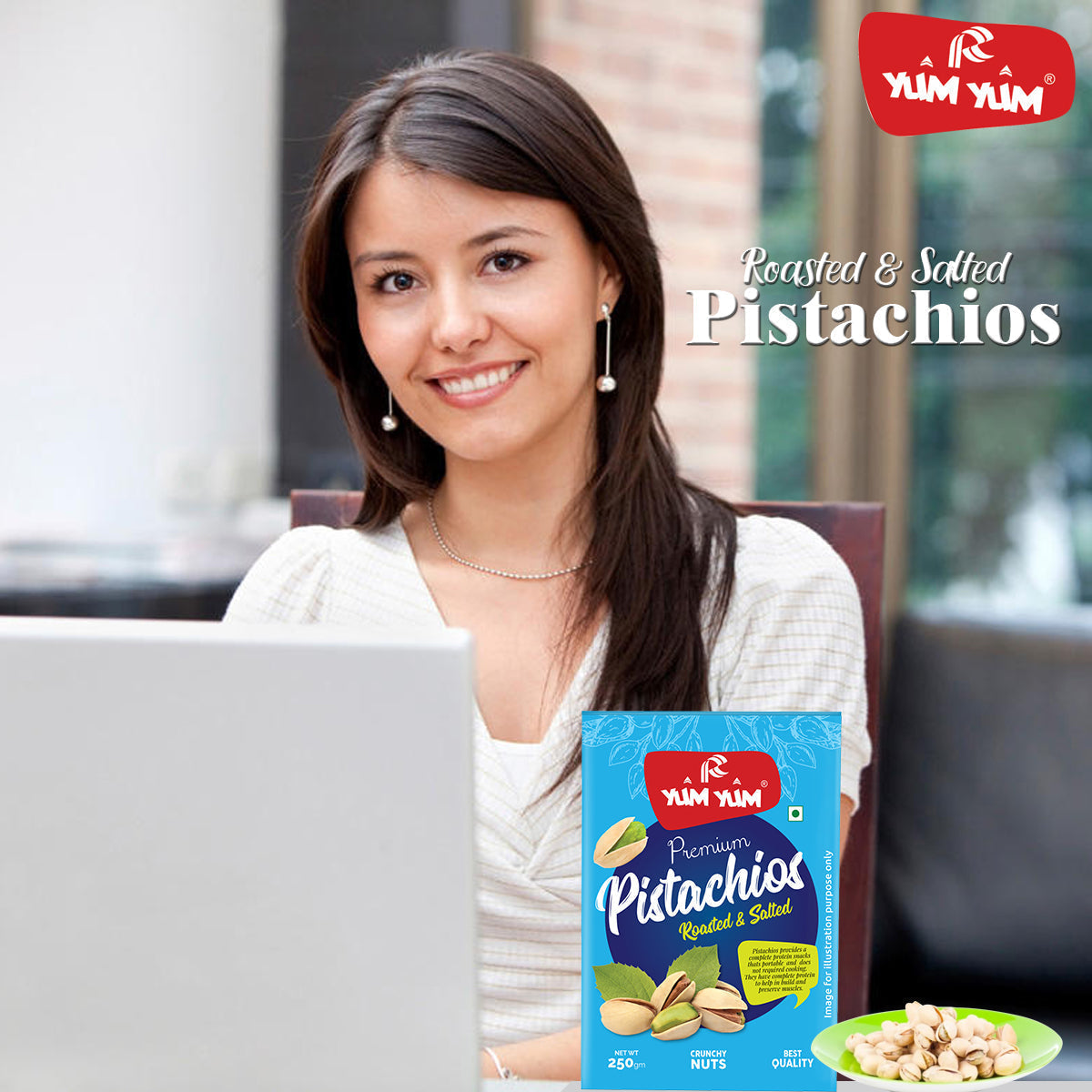 Yum Yum Roasted & Salted Pistachios Box  Grab2Buy Yum Yum Grab2Buy