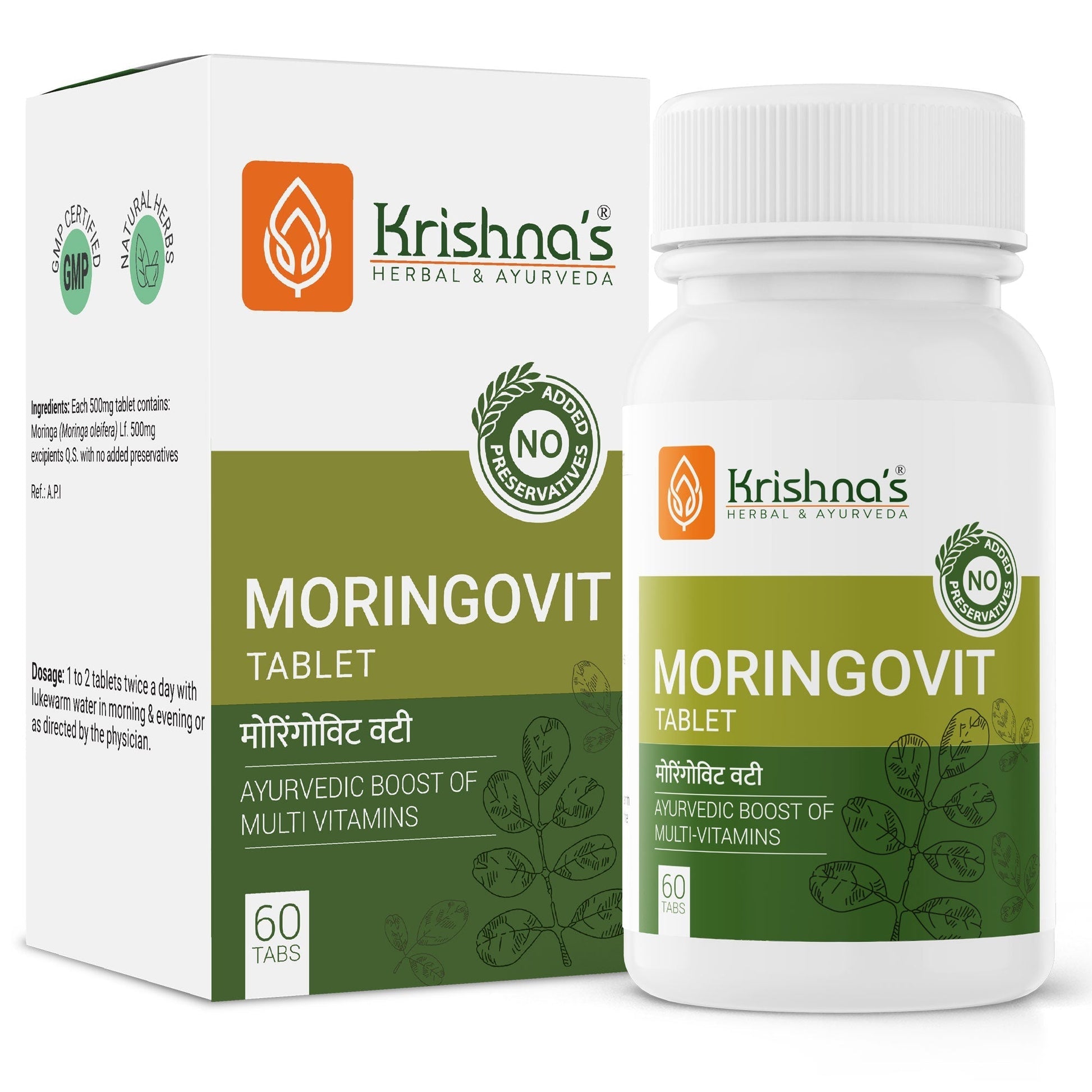 Krishna'S Herbal & Ayurveda Moringovit Tablets 