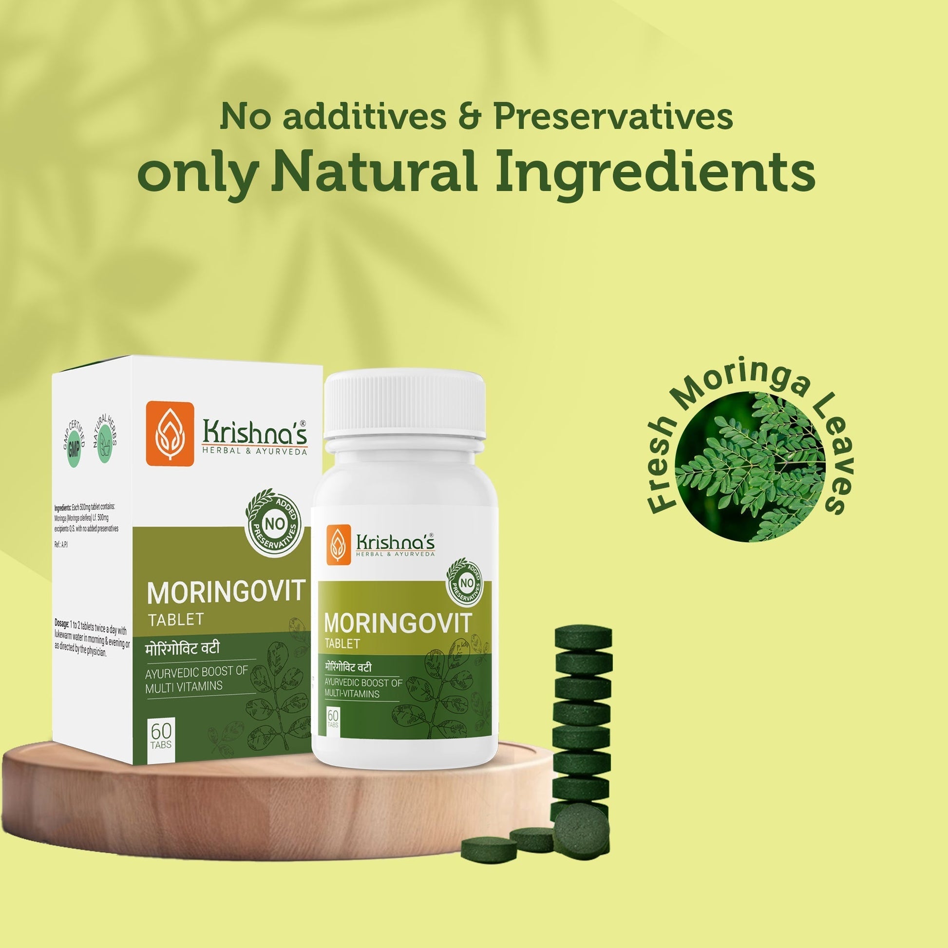 Krishna'S Herbal & Ayurveda Moringovit Tablets 