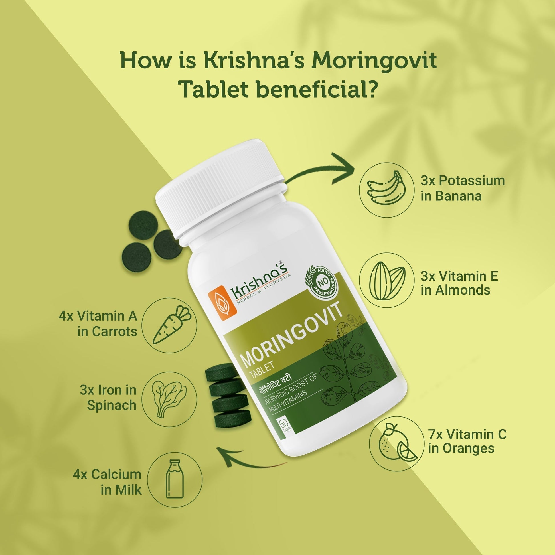 Krishna'S Herbal & Ayurveda Moringovit Tablets 