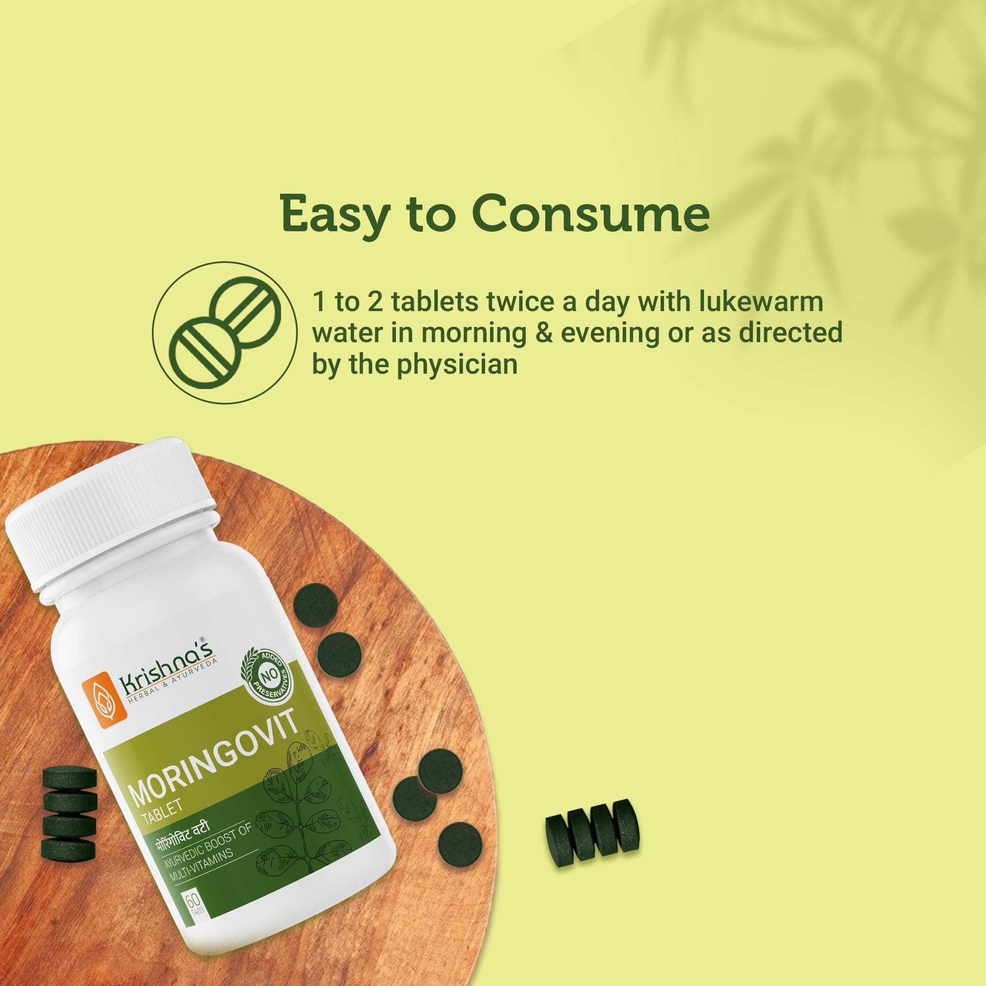 Krishna'S Herbal & Ayurveda Moringovit Tablets 