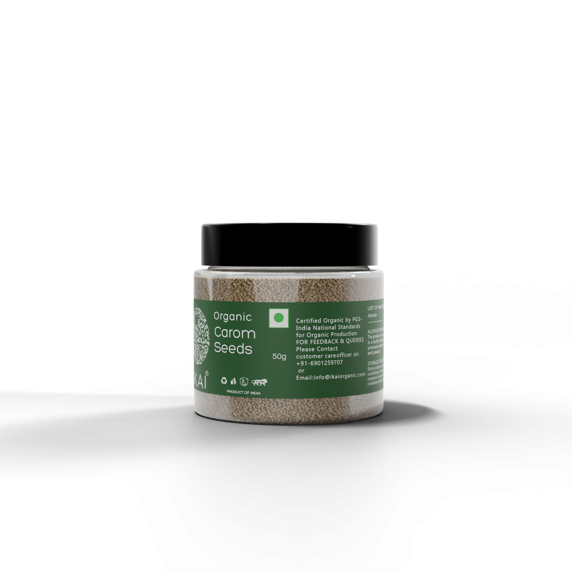 3 - Organic Carom Seeds - 50g