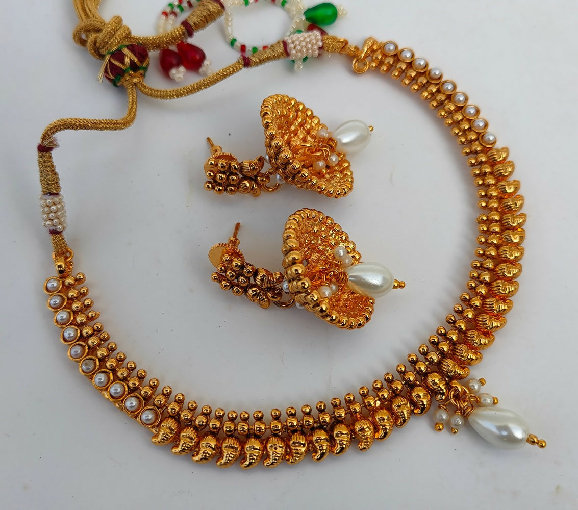 White Kemp Mango Necklace Set - Grab2buy