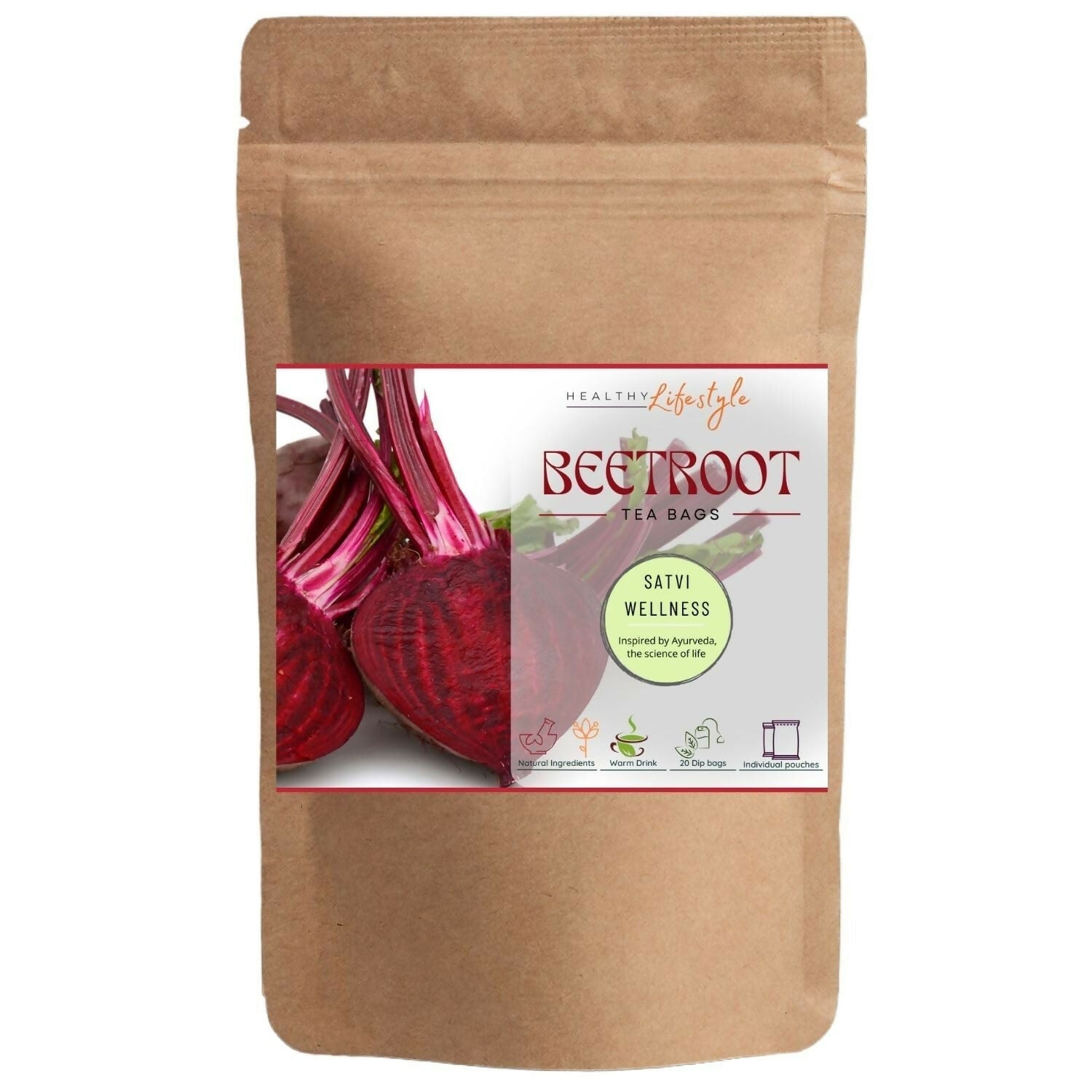 Satvi Wellness Beetroot Tea | Beetroot Tea Bags 
