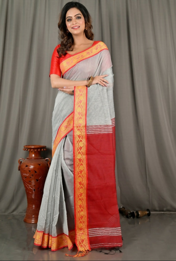 Exclusive Collection Beautiful Khadi Cotton Grey Handloom Grab2Buy 