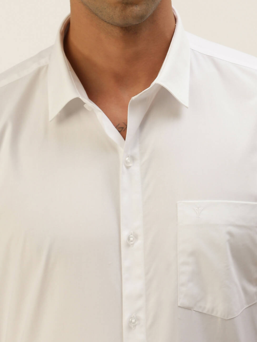 Ramraj Cotton Mens Half Sleeve Formal 100 % Cotton White Shirt 