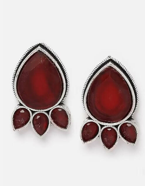 Teardrop Shaped Studs Earrings for Women & Girls By House of Ree - Grab2buy