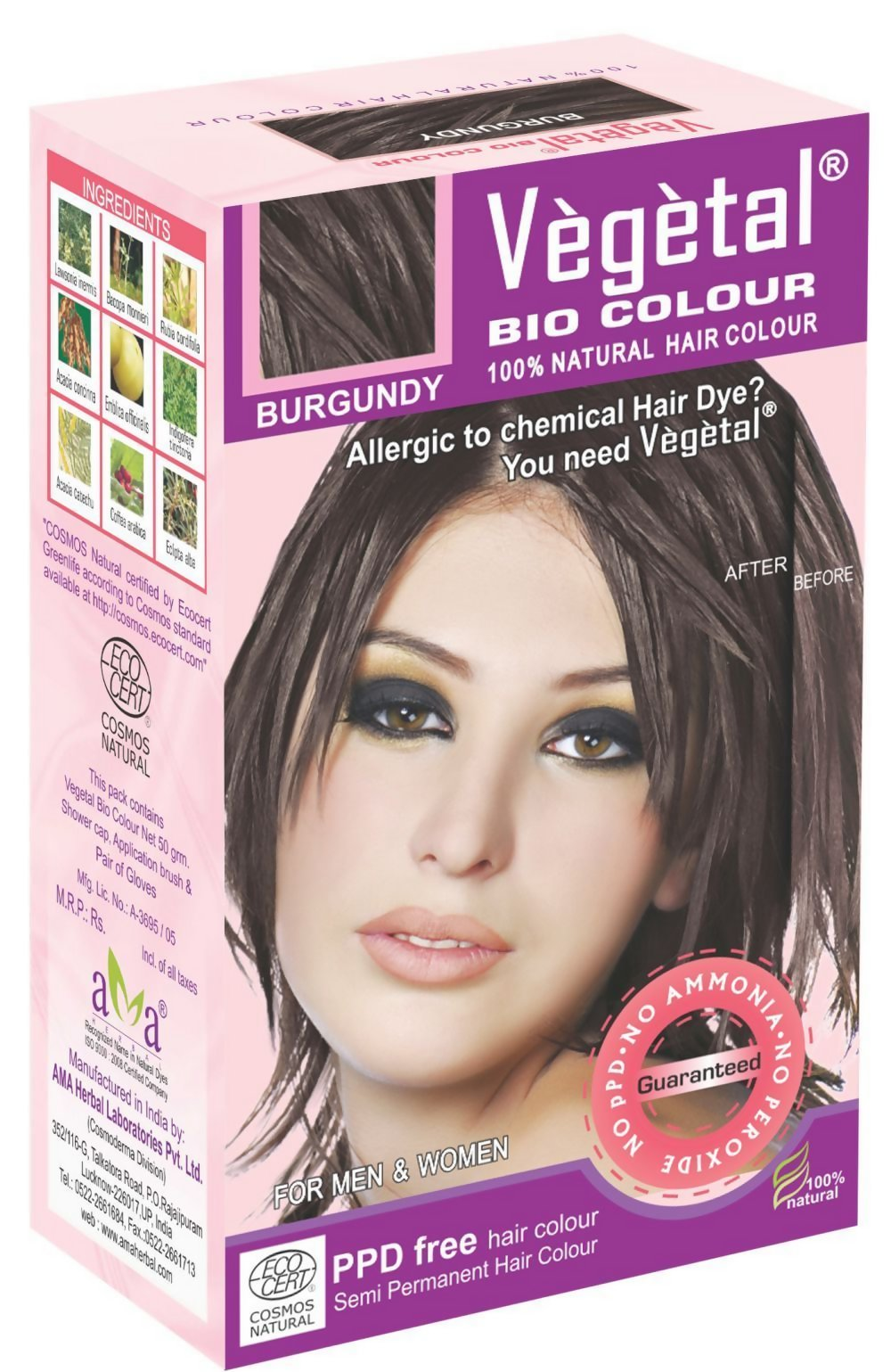 Vegetal Bio Colour Hair Color - Burgundy  Grab2Buy Vegetal Grab2Buy