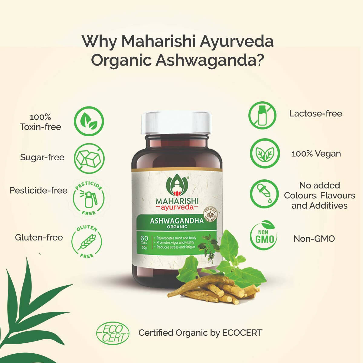 Maharishi Ayurveda Ashwagandha Organic Tablets 