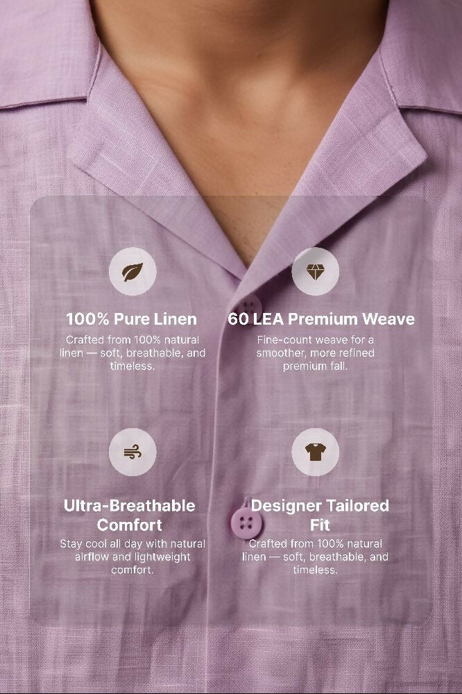 Lilac Drift — Lilac Linen Shirt by Hilo Design