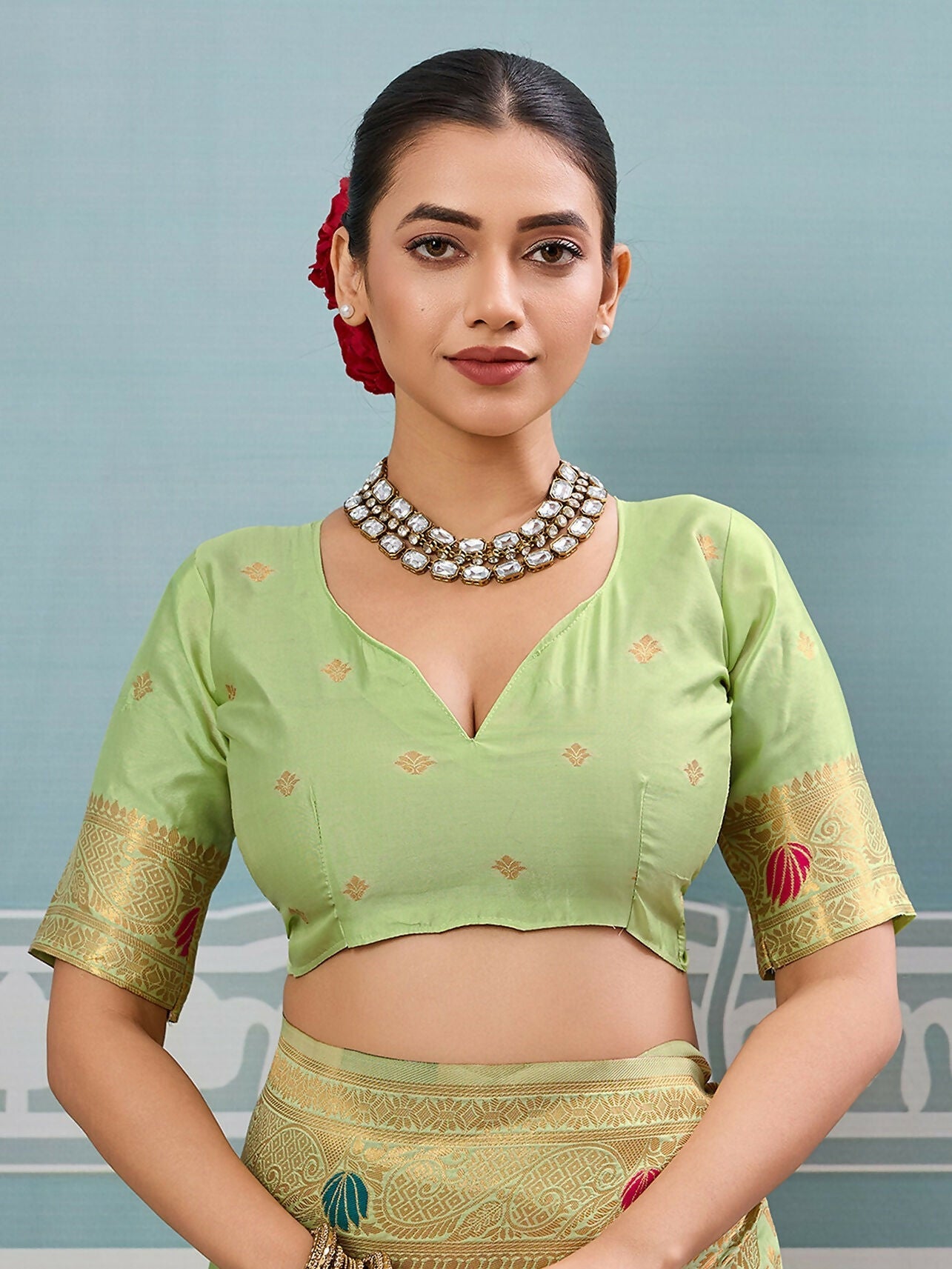 Shree Shyam Fashion Sea Green Silk Saree