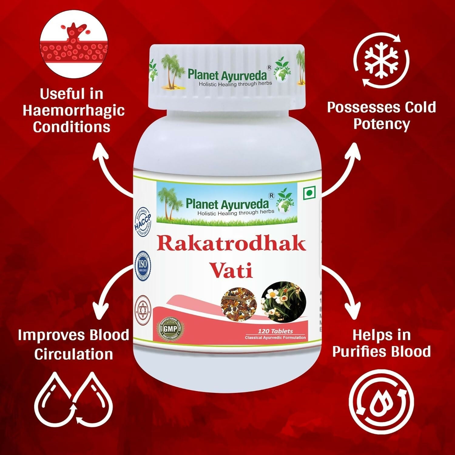 Planet Ayurveda Rakatrodhak Vati 