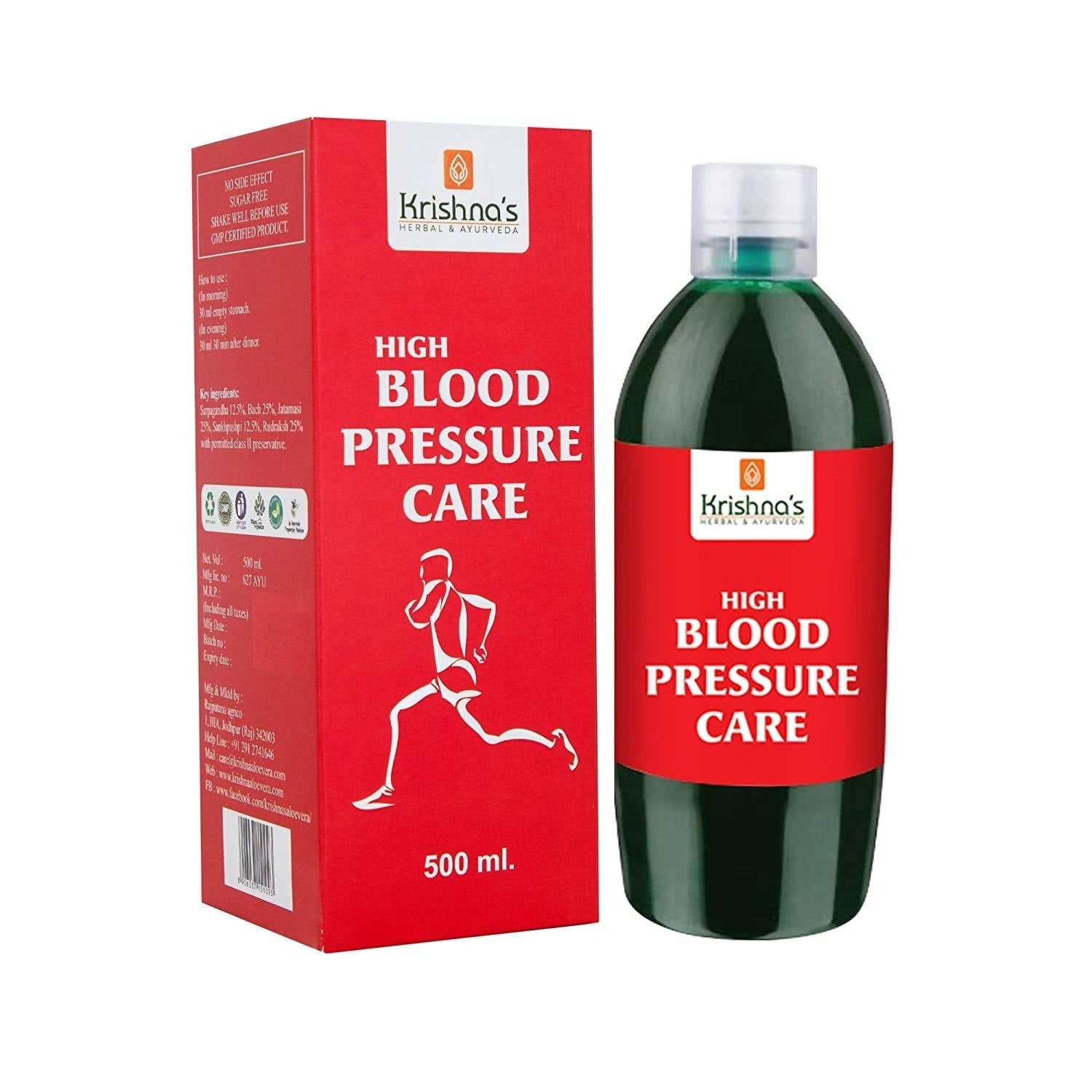 Krishna's Herbal & Ayurveda High Blood Pressure Care Juice 