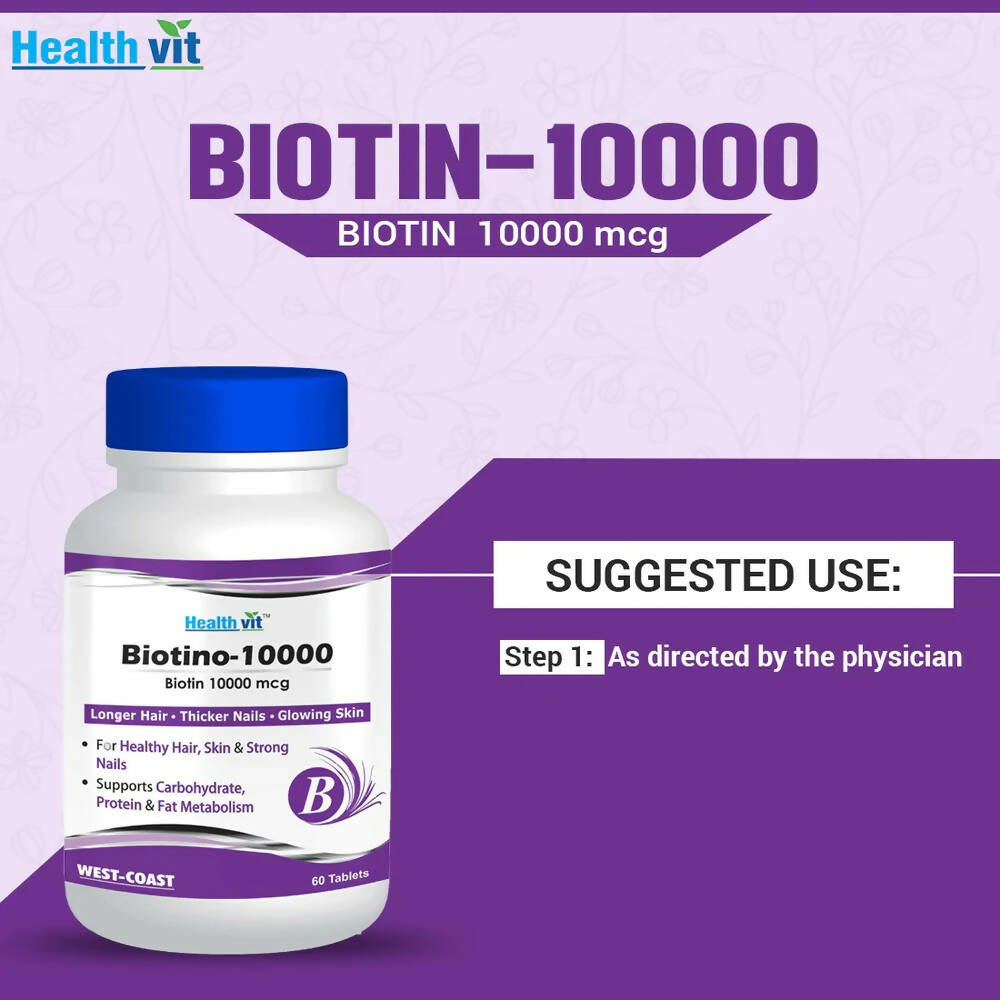 Healthvit Biotino-10000 Tablets - Grab2buy
