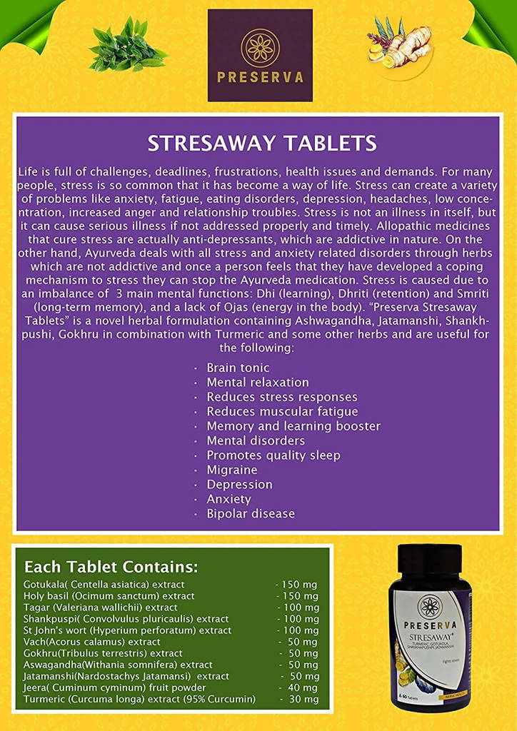 Preserva Wellness Stresaway Tablets 