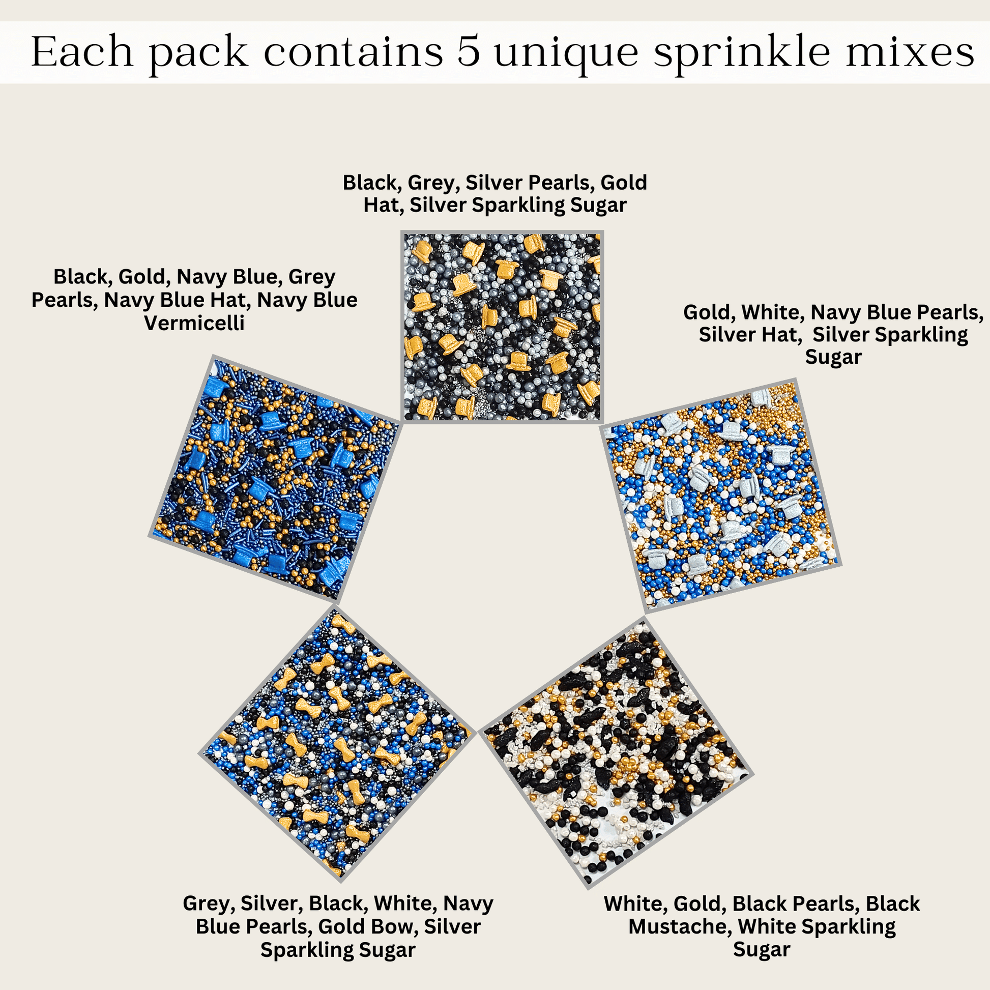 Confect Black, Blue & White | (03) Father's Day Sprinkles