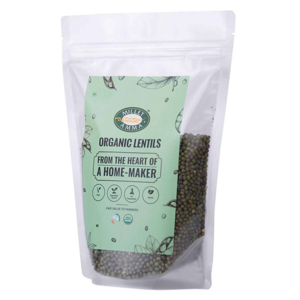 Millet Amma Organic Green Gram Dal Whole - Grab2buy