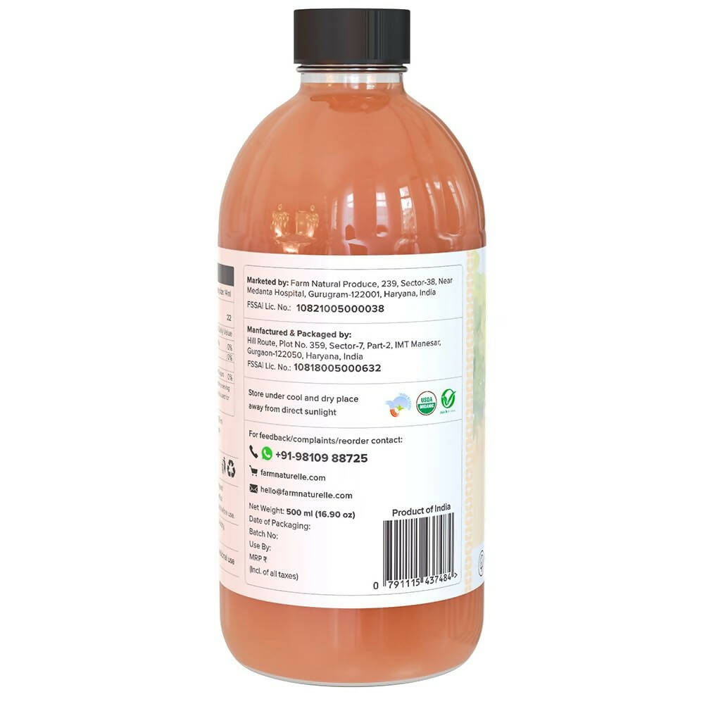 Farm Naturelle Organic Apple Cider Vinegar with Mother and Infused Cinnamon & Fenugreek 