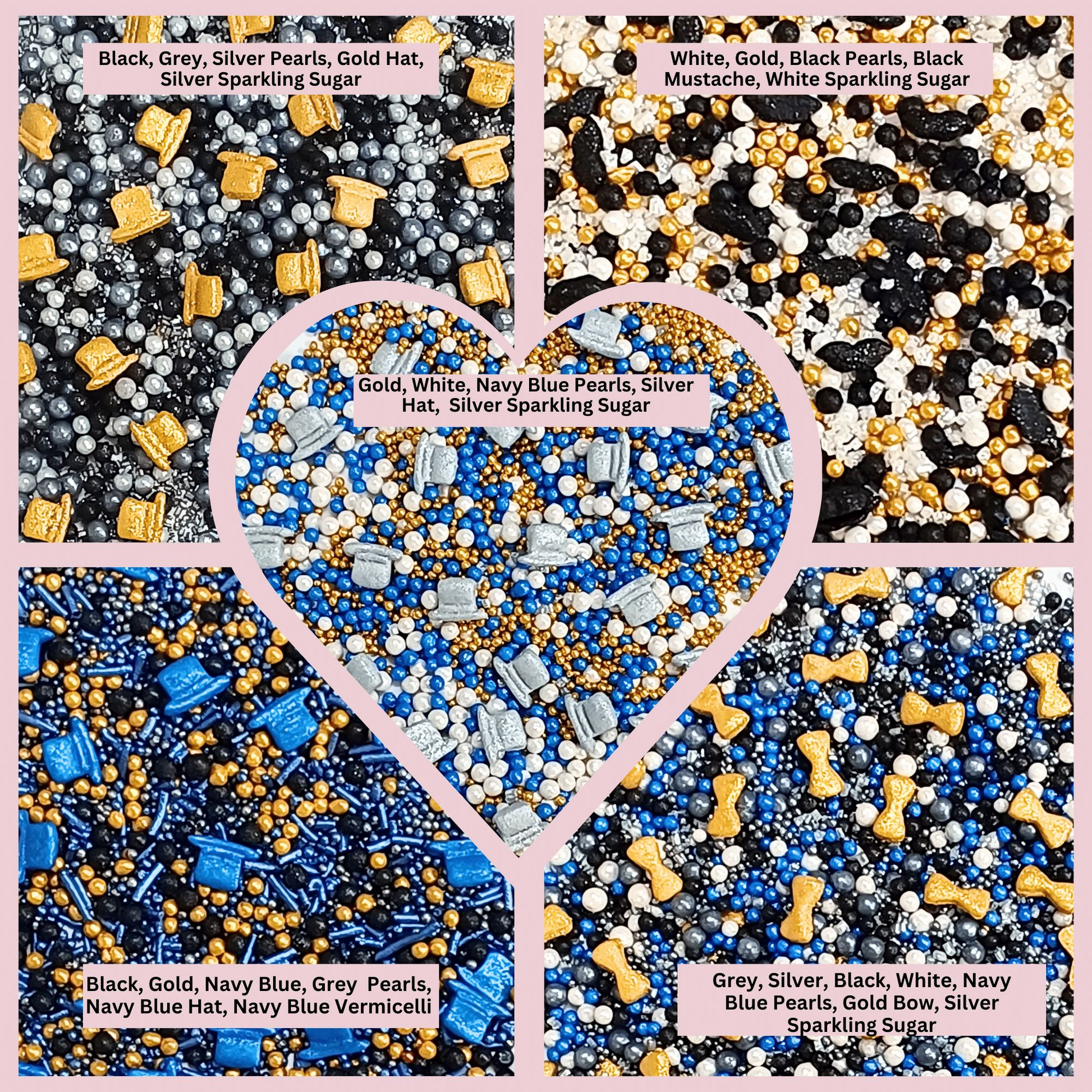 Confect Black, Blue & White | (03) Father's Day Sprinkles