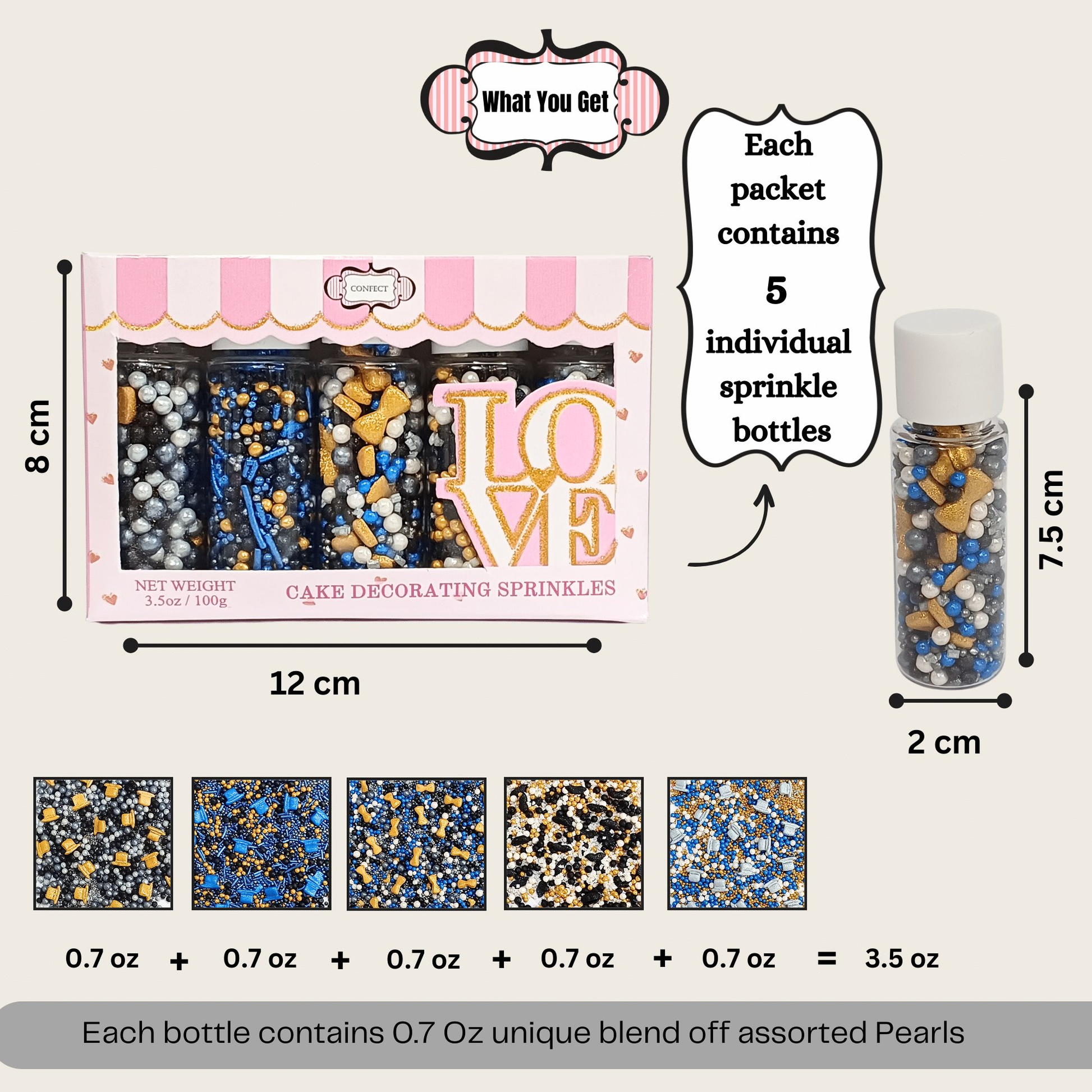 Confect Black, Blue & White | (03) Father's Day Sprinkles