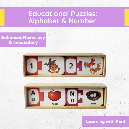 Matoyi Educational Puzzles Kit (Alphabets & Numbers) - Grab2buy