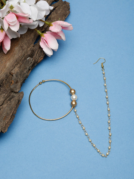 Gold Plated Stone Nose Ring - Ruby Raang - Grab2buy