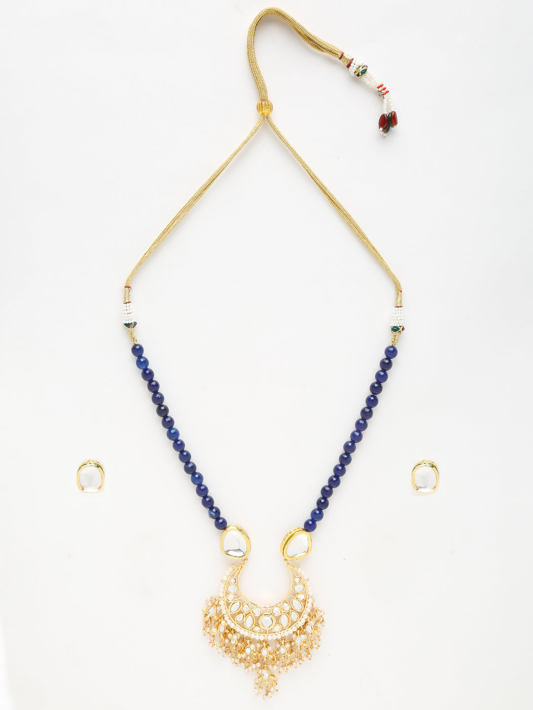 Stone Kundan Neckpiece With Studs - Ruby Raang - Grab2buy