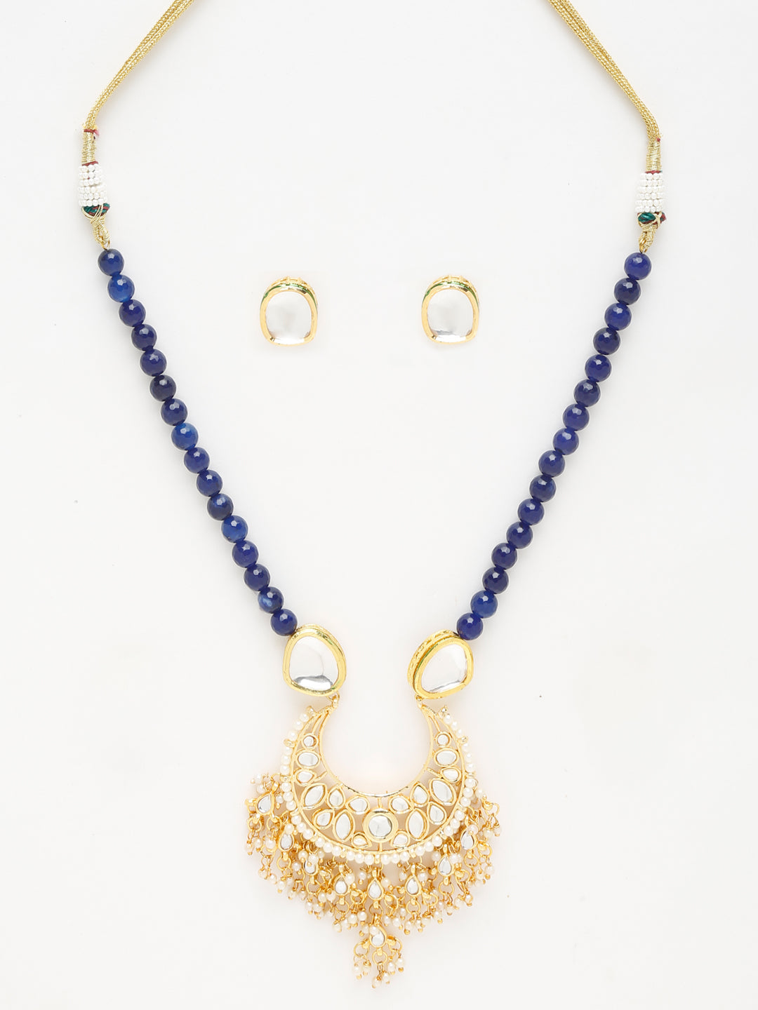 Stone Kundan Neckpiece With Studs - Ruby Raang - Grab2buy