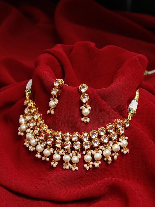 Kundan Choker With Earrings - Ruby Raang - Grab2buy
