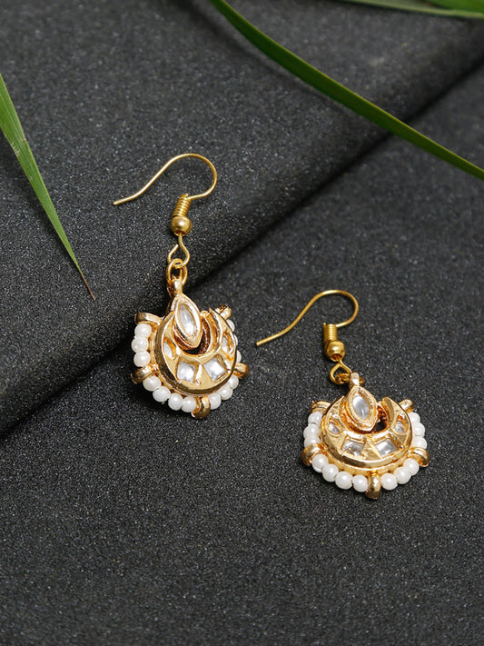 Gold Plated Kundan Studs - Ruby Raang - Grab2buy