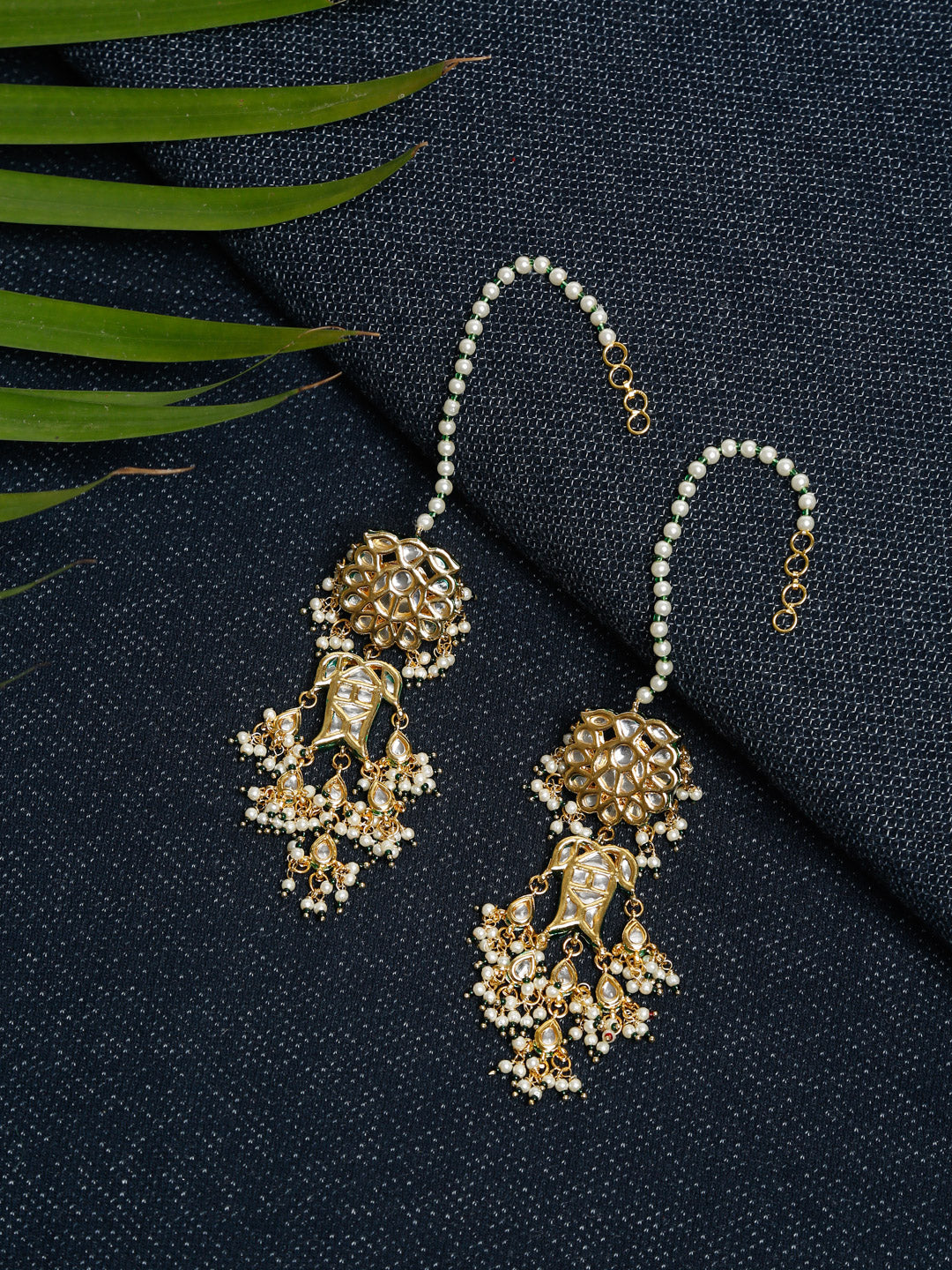 Kundan Earrings - Ruby Raang