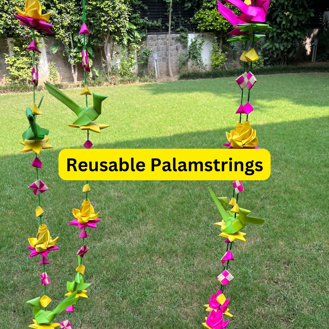 Shuddh Natural Hand Made Palm Leaf Double Parrot Wreath 