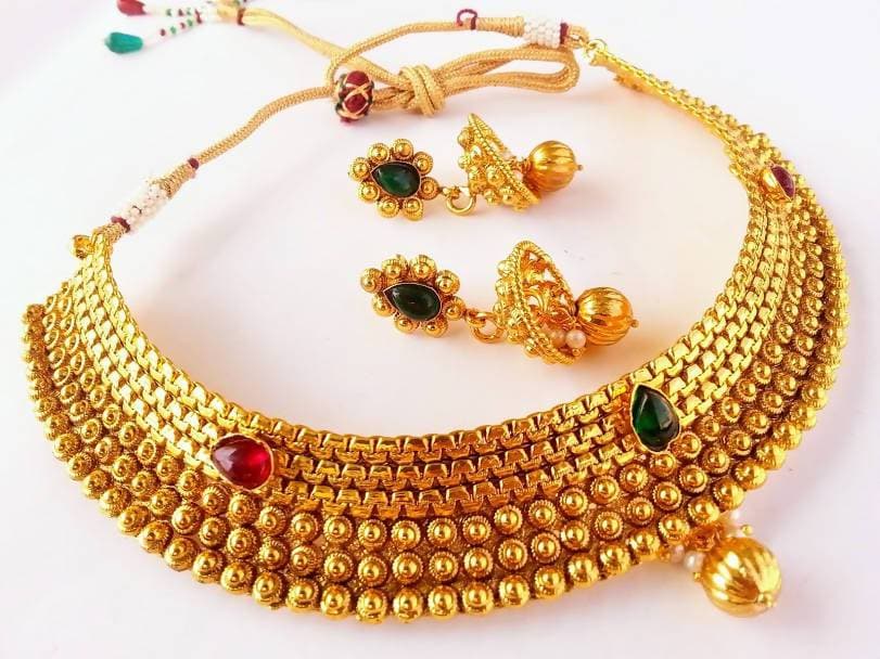 Multicolor Kemp Antique Necklace Set