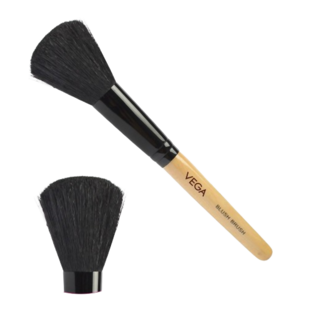 Vega Blush Brush with Wooden Handle and Natural Animal/Synthetic Hair  Grab2Buy Vega Grab2Buy