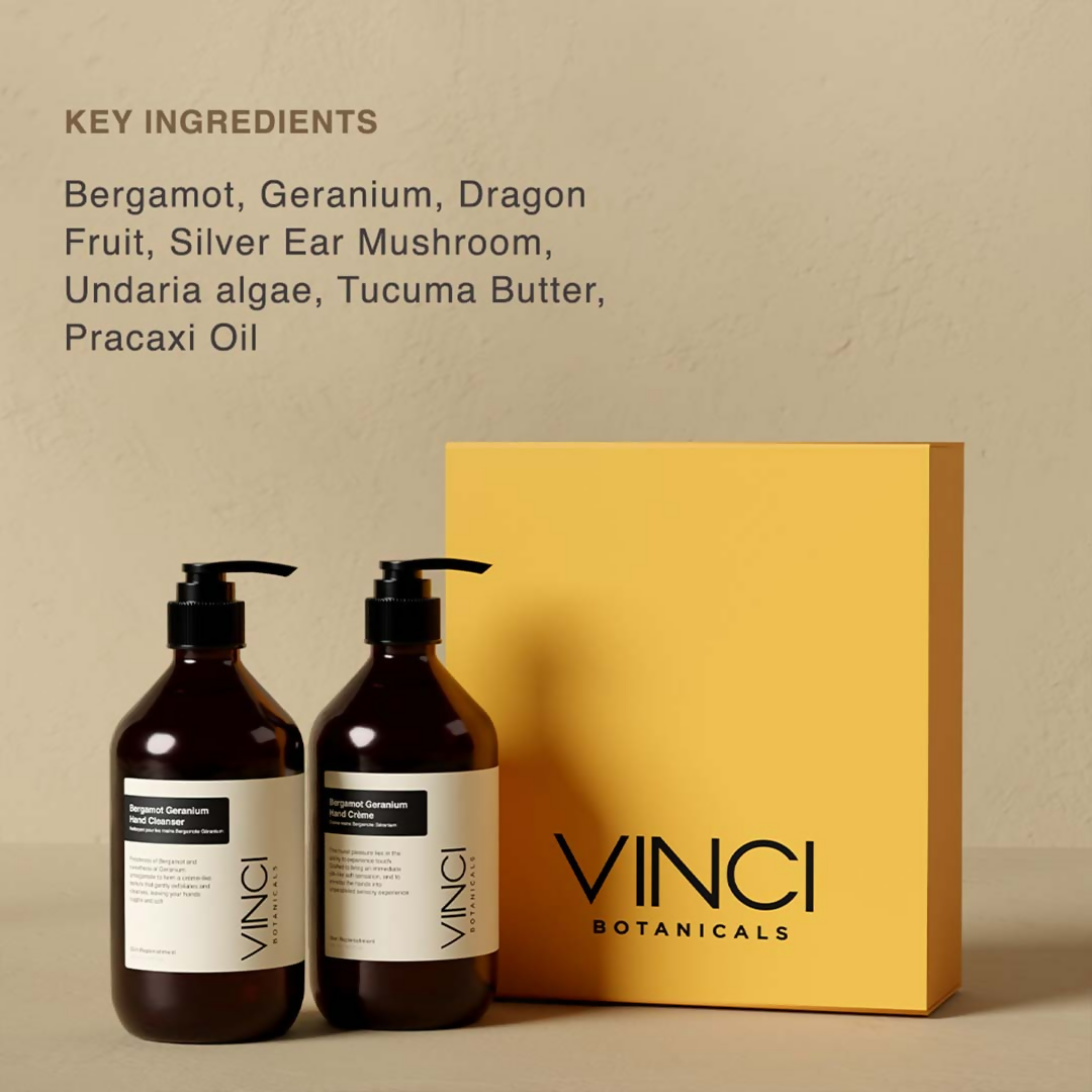 Vinci Botanicals Bergamot Geranium Hand Duo  Grab2Buy Vinci Botanicals Grab2Buy