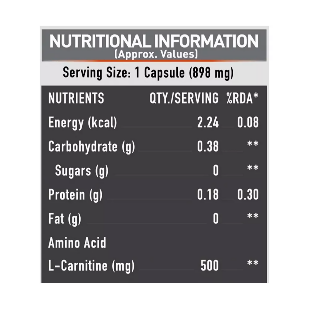 MuscleBlaze L-Carnitine L-Tartrate Capsules 