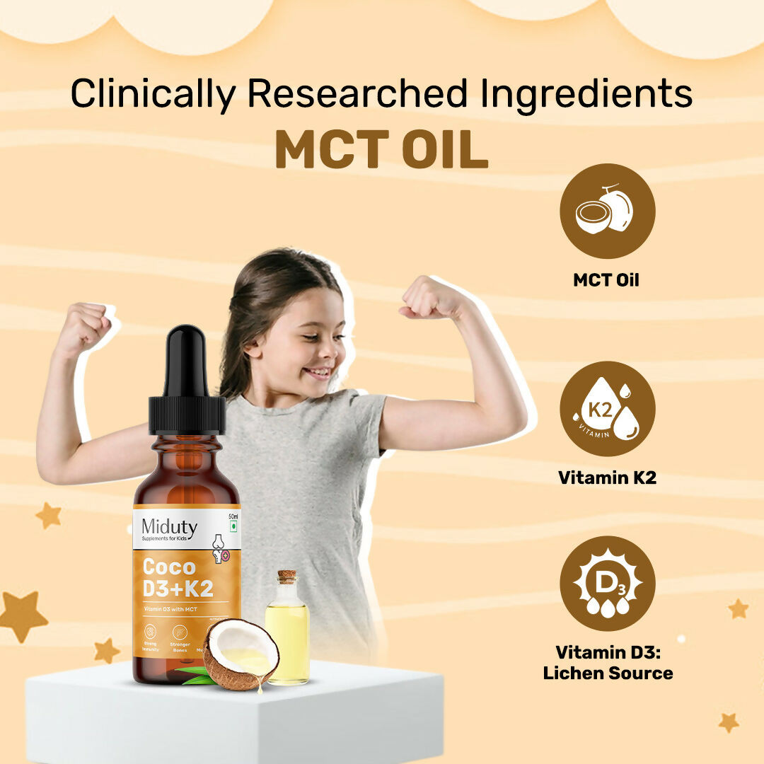 Miduty by Palak Notes Coco D3+K2 Drops For Kids & Babies 