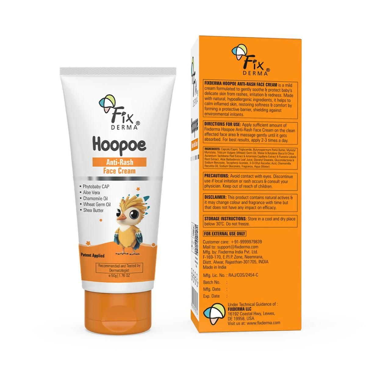 Fixderma Hoopoe Baby Anti-Rash Face Cream 