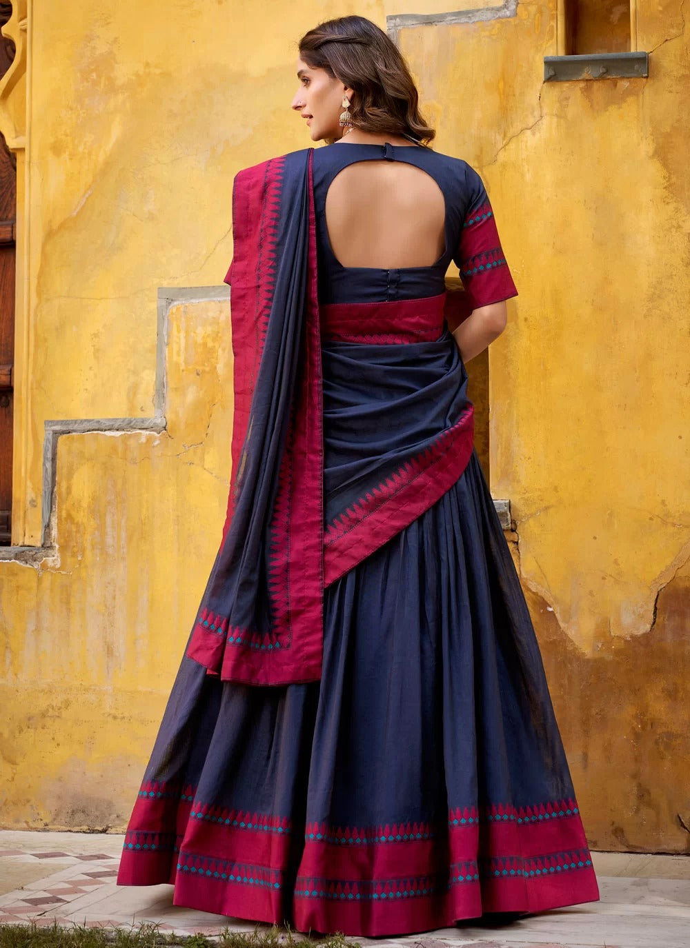 Evanik Pure Chanderi With Thread Work Lehenga Choli
